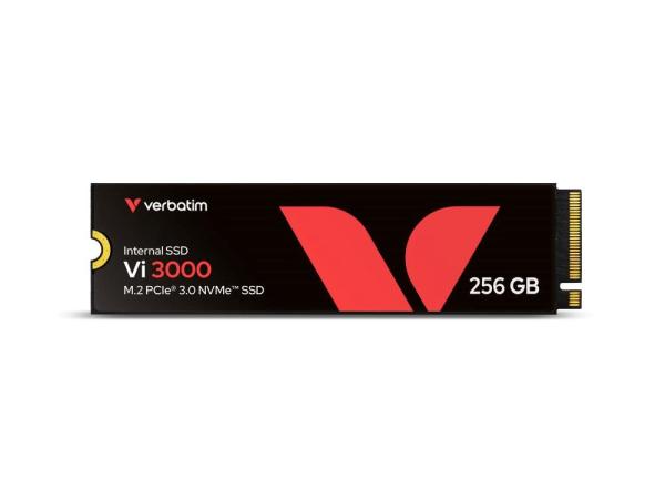 VERBATIM SSD Vi3000 Internal PCIe NVMe M.2 SSD 256GB ,  W 1300/  R 3300 MB/ s