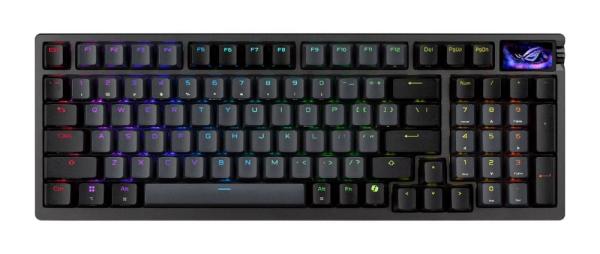 ASUS klávesnice ROG Azoth 96 HE,  Mechanická,  Bezdrátová,  BT,  RF 2.4GHz,  US,  černá4