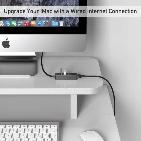 PremiumCord Adaptér USB-C a USB-A na Gigabit 10/ 100/ 1000Mbps + 3x USB 3.2 konektor10