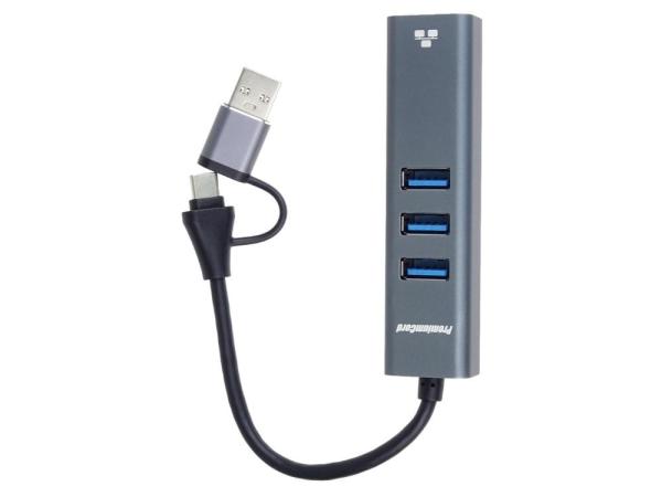 PremiumCord Adaptér USB-C a USB-A na Gigabit 10/ 100/ 1000Mbps + 3x USB 3.2 konektor5