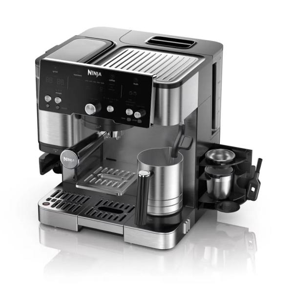 Ninja ES501EU Luxe™ Essential,  kávovar 2v1,  integrovaný mlýnek,  váha,  Barista Assist,  automatické pěnění mléka1