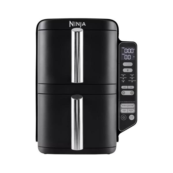 Ninja SL300EU Double Stack horkovzdušná fritéza,  7, 6l,  černá,  6 funkcí,  stohovatelné zásuvky,  nepřilnavé