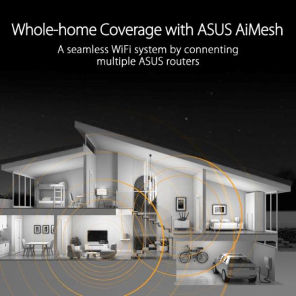ASUS Herní Router TUF-BE3600 V2 Wifi 7 Router,  2x WAN,  3x LAN,  AiMesh9