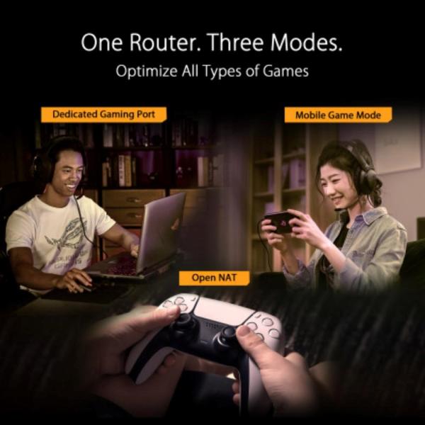 ASUS Herní Router TUF-BE3600 V2 Wifi 7 Router,  2x WAN,  3x LAN,  AiMesh10