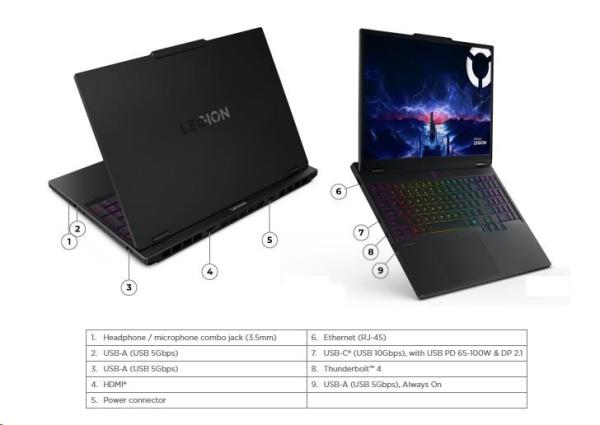 LENOVO NTB Legion 5 15IAX10 - Ultra 7 255HX, 15.1" WQXGA OLED, 32GB, 1TSSD, HDMI, RTX 5070 8GB, W11H, 3Y CC6