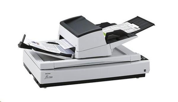 RICOH skener Fi-7700S SIMPLEX A3,  color,  SIMPLEX,  75ppm v barvě 300dpi,  USB 3.1 ,  ADF 300 + ploché lože A3 (flatbed),  Z:1