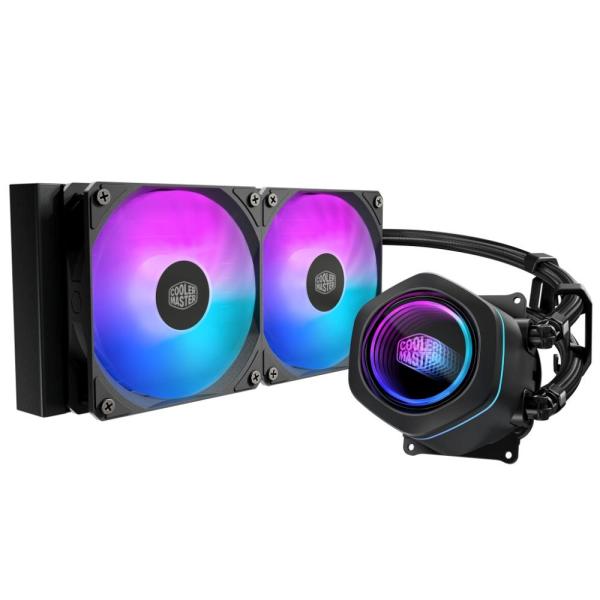 Cooler Master vodní chladič MasterLiquid Core Nex Digital 240 Black ARGB,  2x 120mm,  ARGB,  LGA1851,  AM5,  Černá