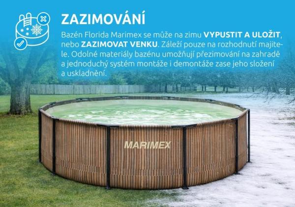 Marimex Florida bazén 4, 57x1, 32 m se zabudovaným skimmerem - motiv TEAK4
