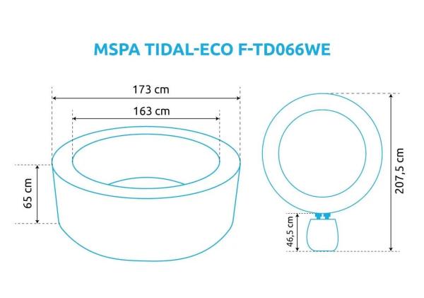 Marimex bazén vířivý MSPA Tidal ECO F-TD066WE3
