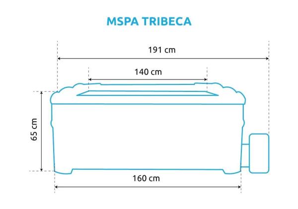 Marimex bazén vířivý MSPA Tribeca F-TR062W (+ izolační vrstva 2026)3