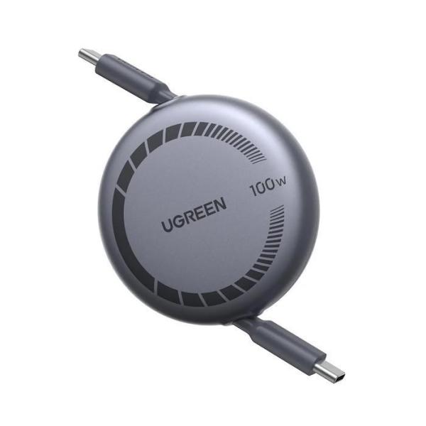 UGREEN navíjecí kabel USB-C,  1m,  stříbrná2
