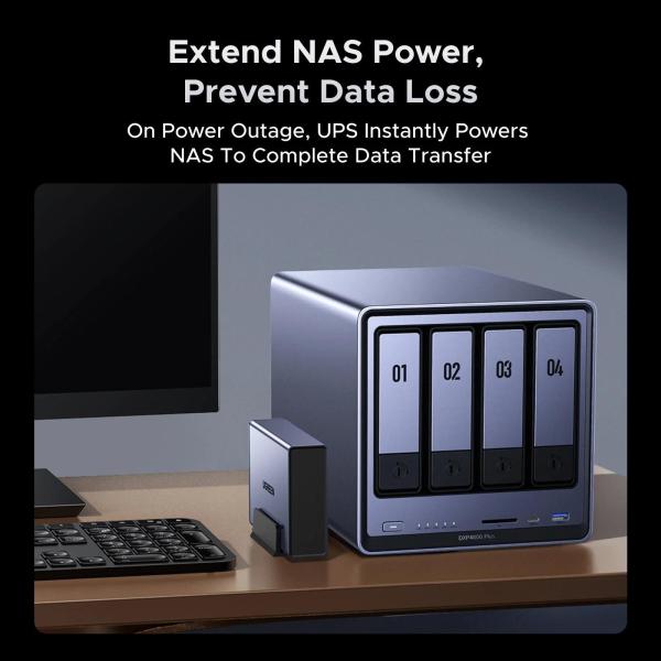 UGREEN US3000 UPS zdroj a přepěťová ochrana pro UGREEN NASync (120W,  12000mAh)3