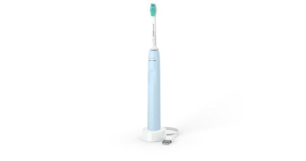 Philips Sonicare 2100 HX3651/ 12 sonický zubní kartáček,  světle modrý,  SmarTimer,  QuadPacer,  14denní výdrž