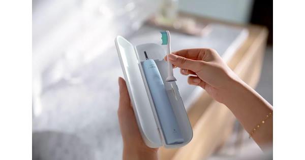 Philips Sonicare 2100 HX3651/ 12 sonický zubní kartáček,  světle modrý,  SmarTimer,  QuadPacer,  14denní výdrž3