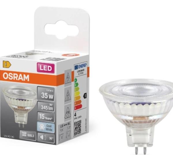 OSRAM LED STAR GU5, 3  3, 4W/ 840 12V MR16 35W studená