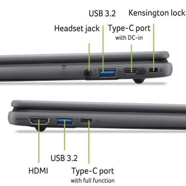 ACER NTB EDU Chromebook 511 (C737T-TCO-C8WK), N150, 11.6"HD, 8GB, 128GB eMMC, Intel UHD, CHrome OS EDU, Black8