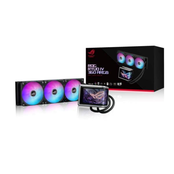 ASUS vodní chladič CPU AIO ROG RYUO IV 360 ARGB,  3x120mm,  LGA1851,  AM5,  černá9