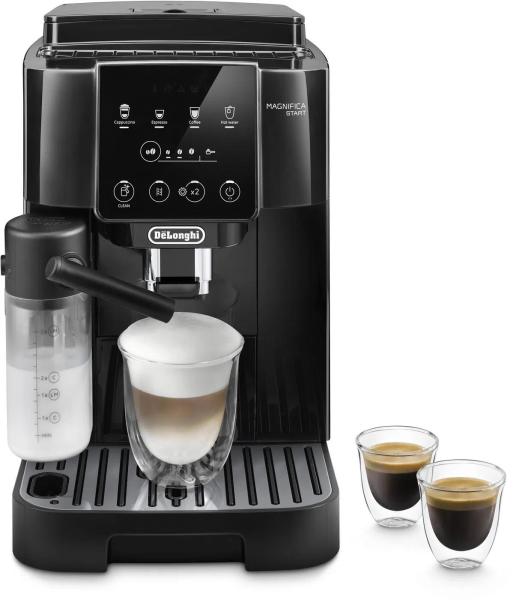 DeLonghi ECAM 220.60.B Magnifica Start automatický kávovar,  1450 W,  vestavěný mlýnek,  15 barů,  displej,  černá