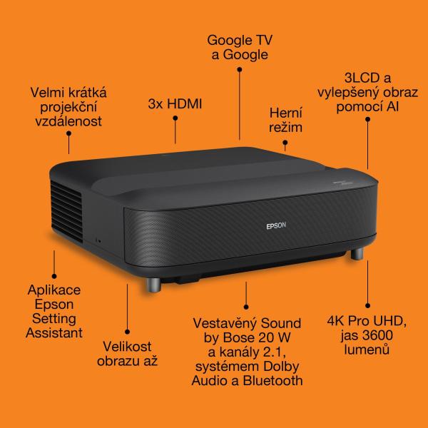 BAZAR - EPSON projektor EH-LS670B Metalická černá - Rozbaleno (Komplet)4