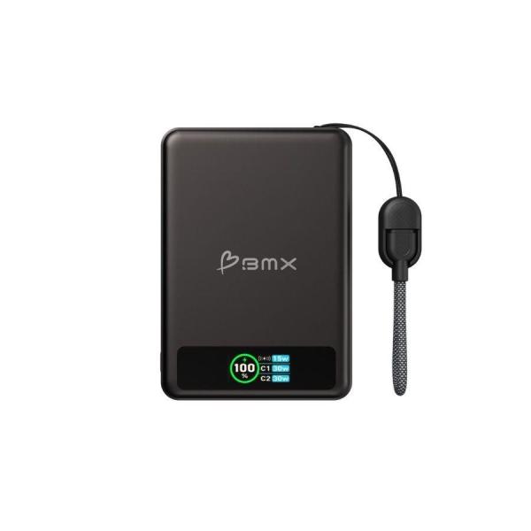 BMX SolidSafe™ 10K Solid-State Magnetic Power Bank,  Black