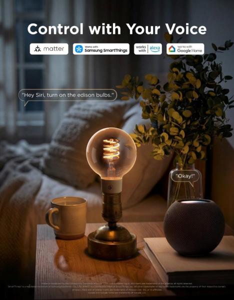 Govee Smart žárovka G80 RGBWW 5W-40W 500lm E27 Long Life,  Matter5