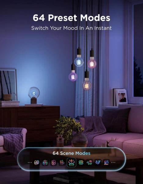 Govee Smart žárovka G80 RGBWW 5W-40W 500lm E27 Long Life,  Matter6