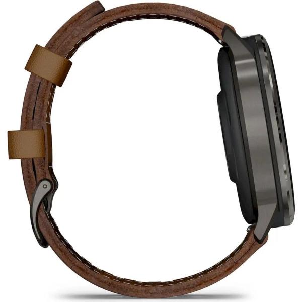 Garmin Venu 4 (45 mm) Slate /  Černý silikonový řemínek a Hnědý kožený řemínek,  EU3