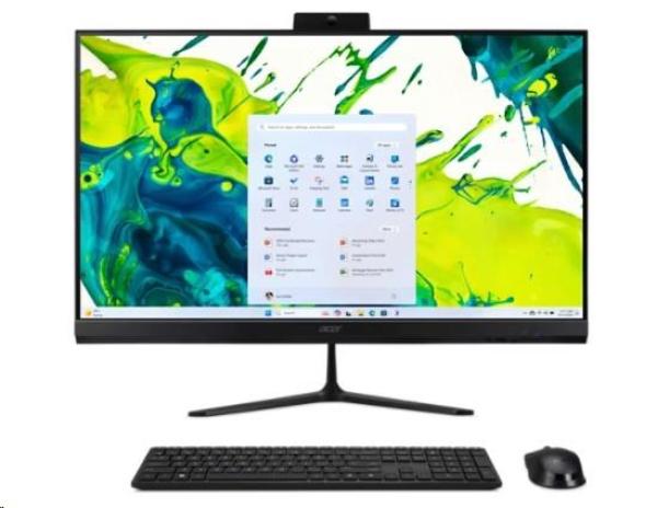 ACER PC AiO Aspire C27-2G_LUBR75825U_65W, R7 5825U, 27"FHD, 16GB, 512GB SSD, UHD, W11H, Black