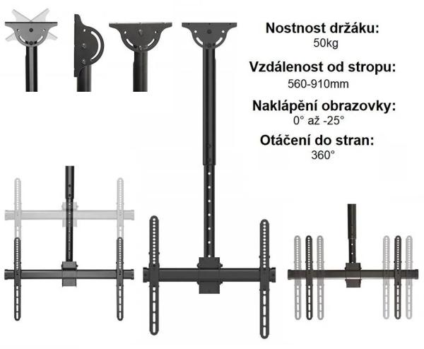 Stropní držák televize Fiber Novelty T400
3