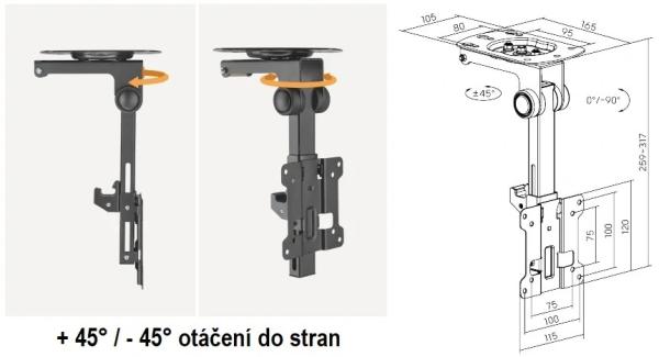 Držák Tv monitoru Fiber Mounts Reizer
4