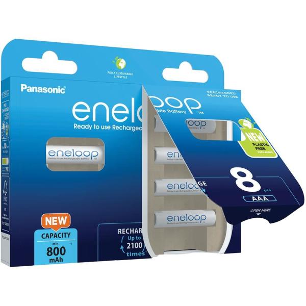 PANASONIC HR03 AAA 4MCCE/ 8BE ENELOOP N,  800 mAh (Blistr 8ks)1