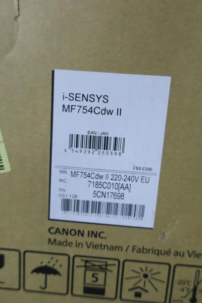 BAZAR - Canon i-SENSYS MF754Cdw II barevná,  MF (tisk,  kopírka,  sken,  fax),  duplex,  DADF,  USB,  LAN,  Wi-Fi - Poškozený oba8