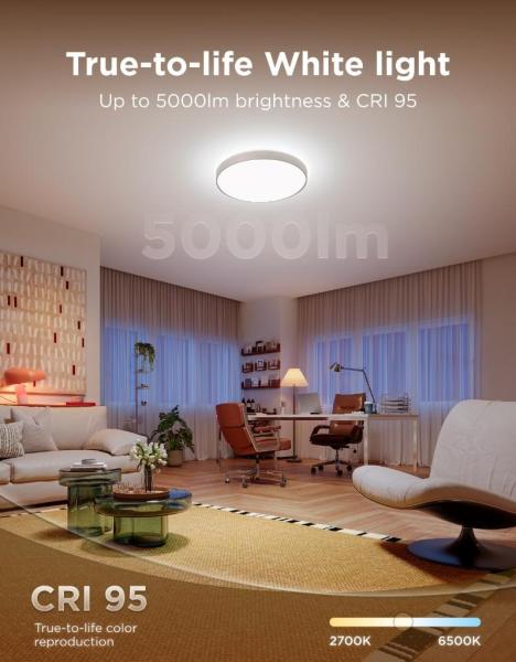 Govee Ultra RGBICWW Smart duální kulaté stropní světlo 5000lm 53cm Matter3