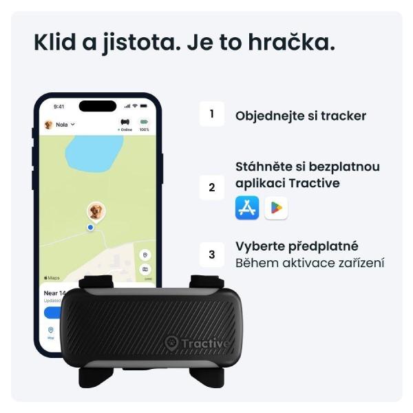 Tractive DOG 6 XL – Chytrý GPS lokátor pro psy se sledováním životních funkcí a zdravotními upozorněními,  černý1