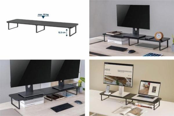 GEMBIRD Podstavec pod 2 monitory MS-TABLE2-01,  černý5