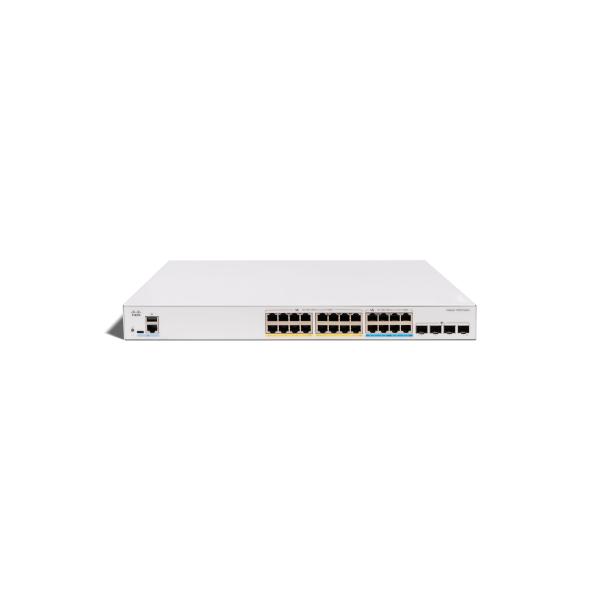 Cisco Catalyst switch C1300X-24NGU-4X (16xGbE, 8x5GbE, 4xSFP28, 10Gb/ s uplink - 25Gb/ s stack only, 16xPoE+, 8xPoE++, 740W)