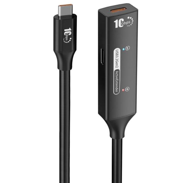 PremiumCord USB-C 3.2 Gen 2 repeater a prodlužovací kabel Male-Female,  10Gbps Aluminium 10m1