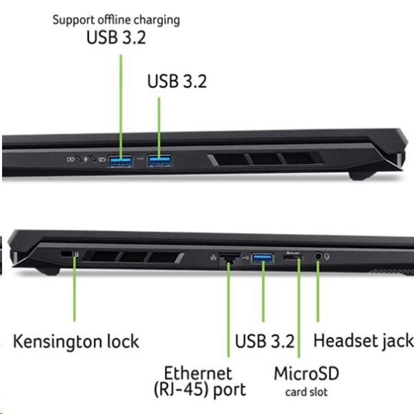 ACER NTB Nitro V 17 (ANV17-I31-920G), Core 9 270H, 17.3"FHD, 16GB, 1TB SSD, RTX 5060, W11H, Black9