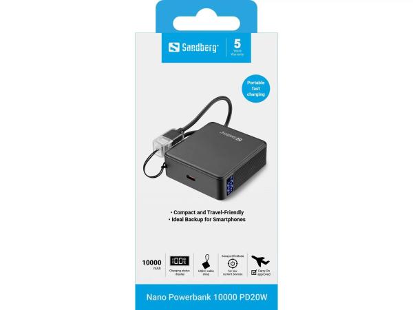Sandberg Nano Powerbank 10000 PD20W2