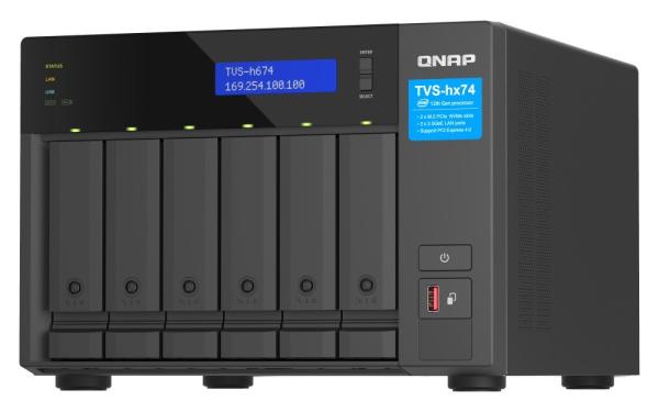 QNAP TVS-h474-i3-8G (4core 4, 3GHz, ZFS, 16GB RAM, 4x SATA, 2x M.2 NVMe, 2x PCIe, 2x 2, 5GbE, HDMI)