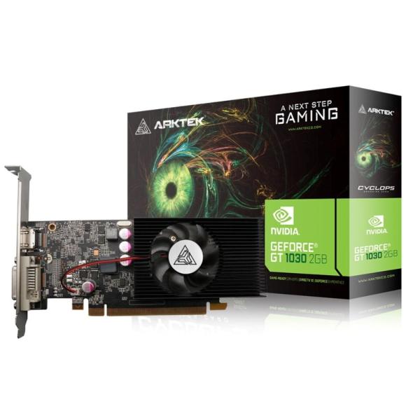 ARKTEK VGA NVIDIA GeForce GT 1030 2GB,  GT 1030,  2GB GDDR5,  1xHDMI,  1xDVI