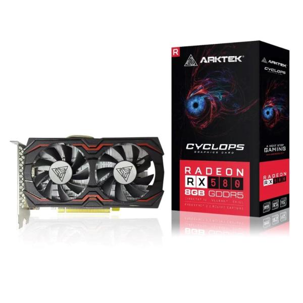 ARKTEK VGA  AMD Radeon RX 580 8GB V4,  RX 580,  8GB GDDR5,  1xDP,  1xHDMI,  1xDVI