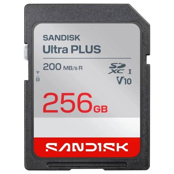 Sandisk Ultra PLUS SDXC karta 256GB UHS-I,  V10,  U1,  C10,  (200MB/ s)