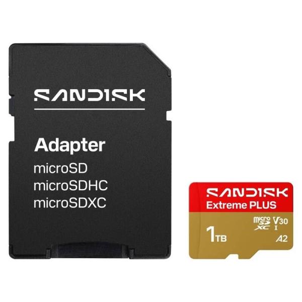 SanDisk MicroSDHC karta 1TB Extreme PLUS (R250/ W170MB/ s,  UHS-I V30,  Rescue Pro Deluxe) + adaptér