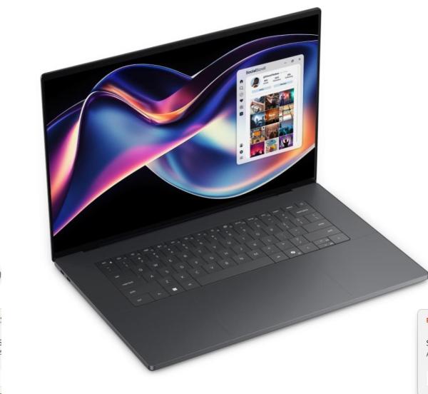 Dell NTB  XPS 16 (DA16260)-Ultra X7-358H/ 16"touch OLED-400 nits/ 32GB/ 1TB SSD/  intel graphic1