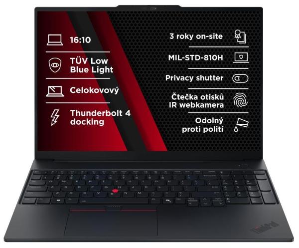 Lenovo ThinkPad E/ E16 G3/ U5-226V/ 16"/ WUXGA/ 16GB/ 512GB/ Intel int/ W11P/ Black/ 3R On-Site