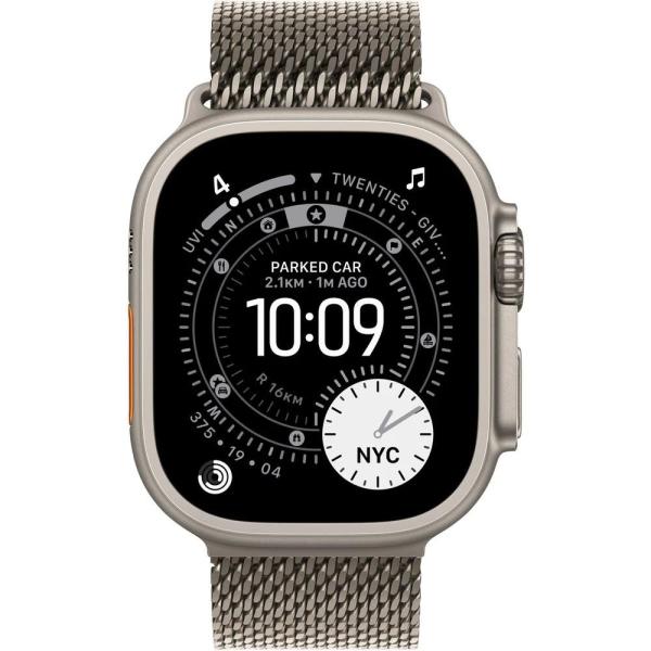 Apple Watch Ultra 3 GPS + Cellular 49mm Natural Titanium Case with Natural Titanium Milanese Loop - Large1