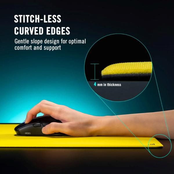 ASUS podložka pod myš ROG HONE CONTROL ACE L VITALITY ED,  420x490x4,  textil,  žlutá9