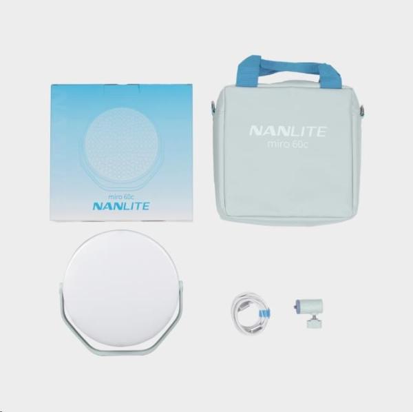 Nanlite Miro 60c LED Full-color Round Panel Light  (Mint Blue)1