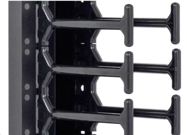 TRITON vertikální vyvazovací panel 45U,  dvouřadý,  pro rozvaděče šířky 800mm z řady RMA,  RZA,  RDA,  RTA,  RYA,  černý